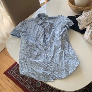 J Crew Floral Button Down. Never worn! Medium.